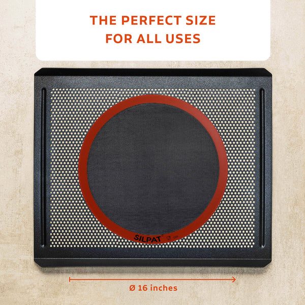 Silpat 16" Round Perfect Pizza Mat On Baking Tray