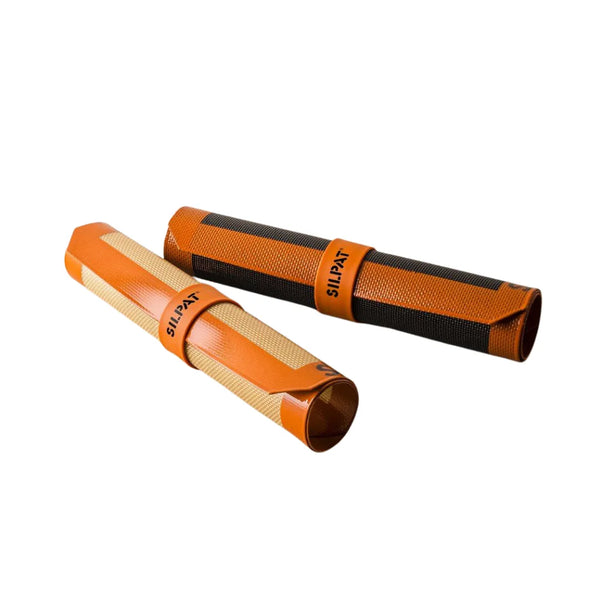 Silpat Sil-band storing multiple mats together in a compact space