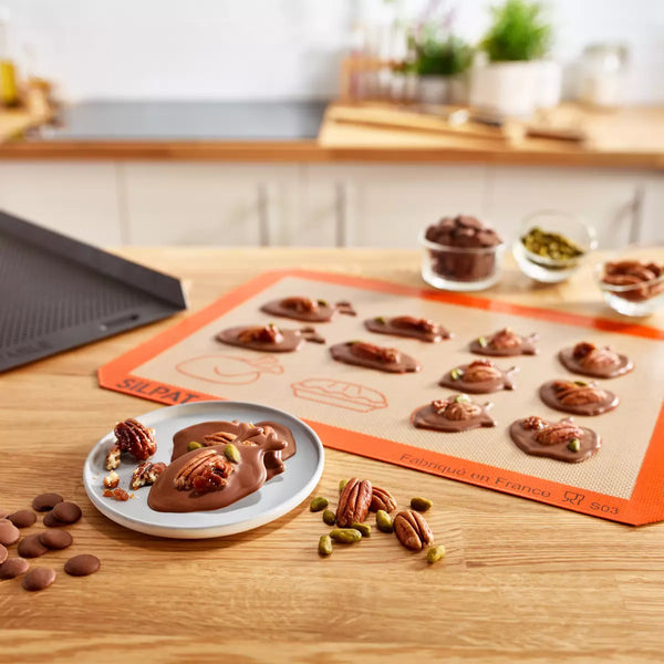 Silpat Thanksgiving Half Size Baking Mat - Limited Edition With Chocolate Treats