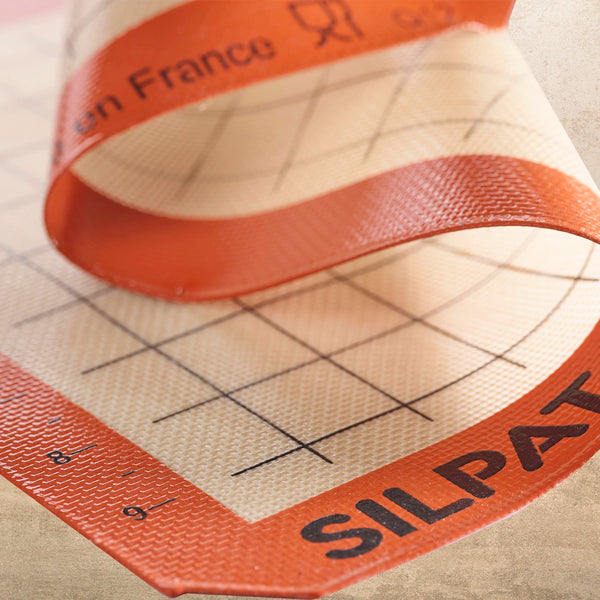 Half Size Gridded Baking Mat Silpat Folded Showcasing Flexibility