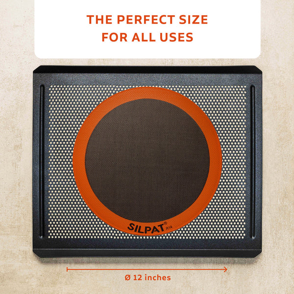 Silpat 12" Round Pizza Mat On Baking Tray