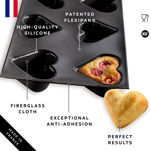 Flexipan 6 Rounded Heart Mold Graphic