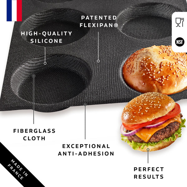 Flexipan 6 Individual Round Bread Roll Mold Graphic