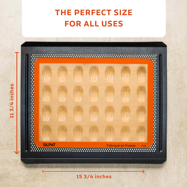 Silpat Perfect 28 Mini Madeleine Mold On Baking Tray
