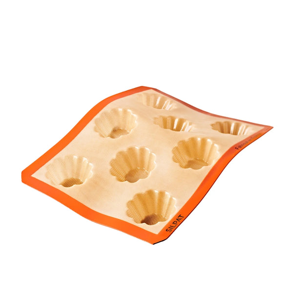 Golden mini brioches baked in the Silpat silicone mold
