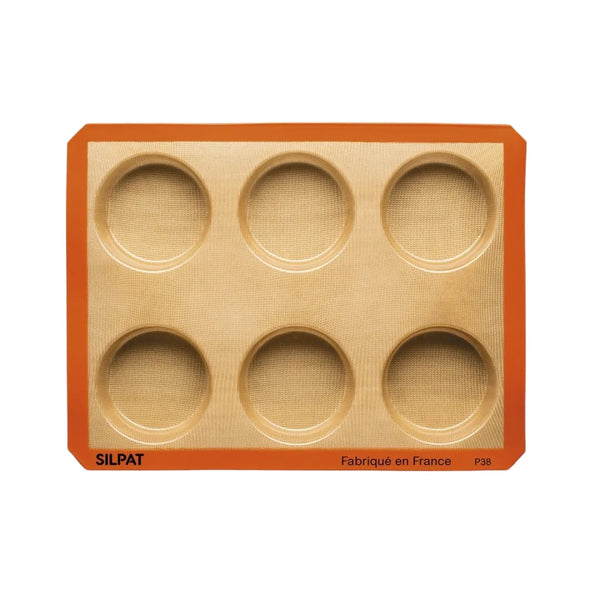 Silpat 6 Hole Large Round Mold with six circular cavities