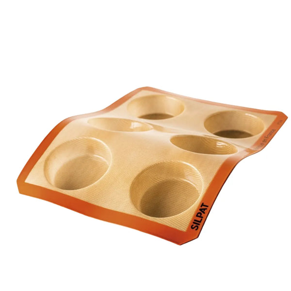 Silpat 6 Hole Large Round Mold Showcasing Flexibility 