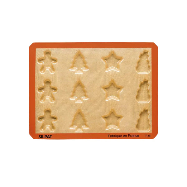 Festive holiday treats removed easily from Silpat mold
