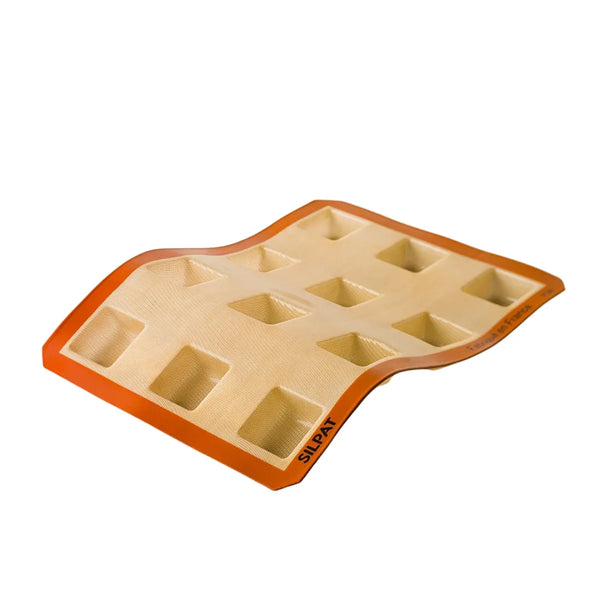 Nonstick Silpat mold for evenly sized brownie portions