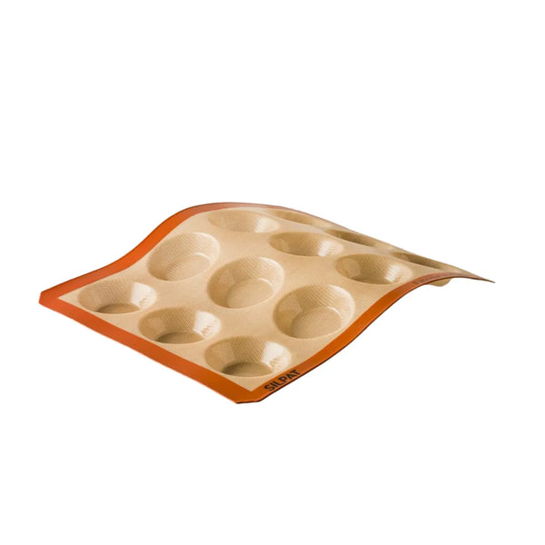 Silpat Perfect 12 Tartelette Mold ready for oven